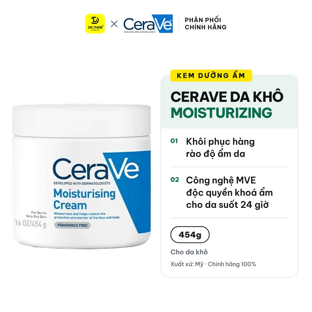 Kem Dưỡng Ẩm Cerave Dành Cho Da Khô Cerave Moisturizing Cream 454g