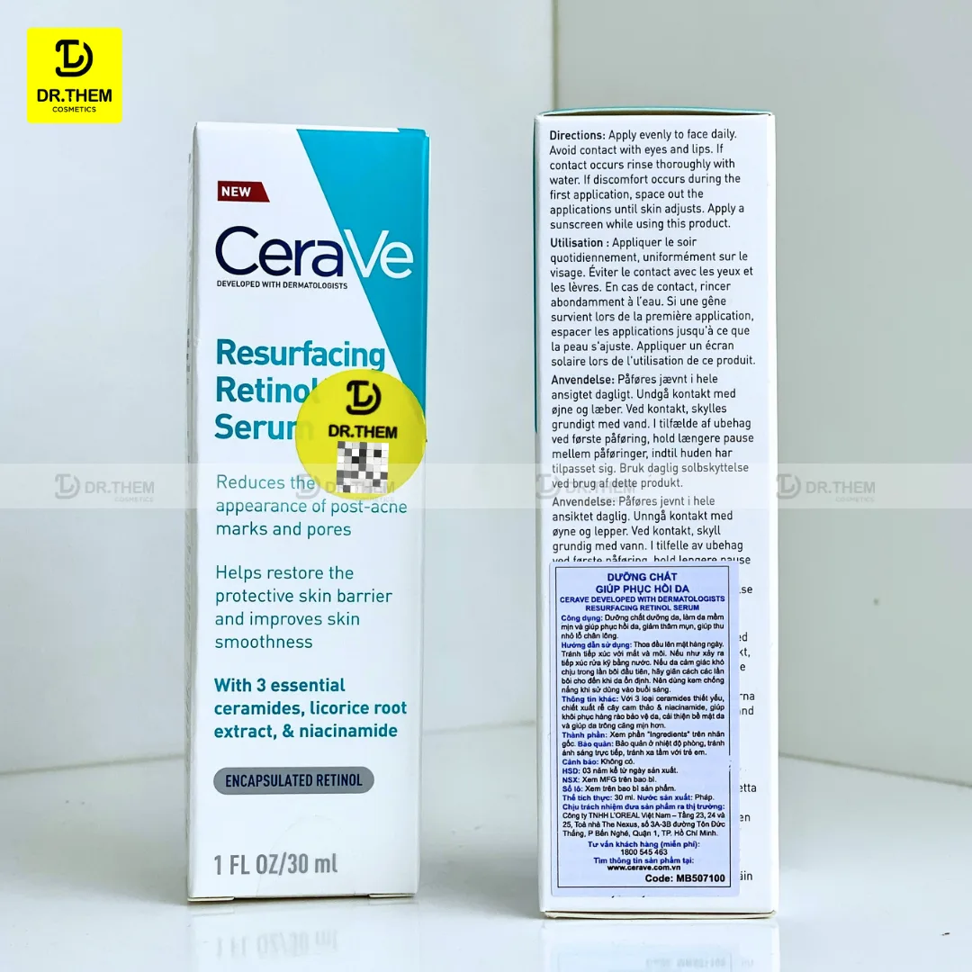 Serum CeraVe Resurfacing Retinol Serum Hỗ Trợ Mờ Thâm Mụn Cải Thiện Kết Cấu Da Se Lỗ Chân Lông 30ml 7