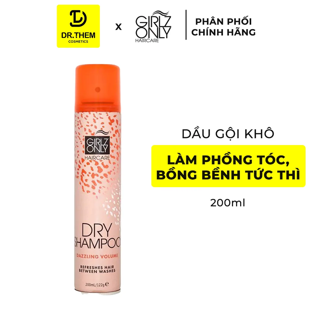 Dầu Gội Khô Girlz Only Dry Shampoo Hấp Thụ Dầu Thừa Làm Sạch Tức Thì Lưu Hương Cho Mọi Loại Tóc 100ml/200ml 6