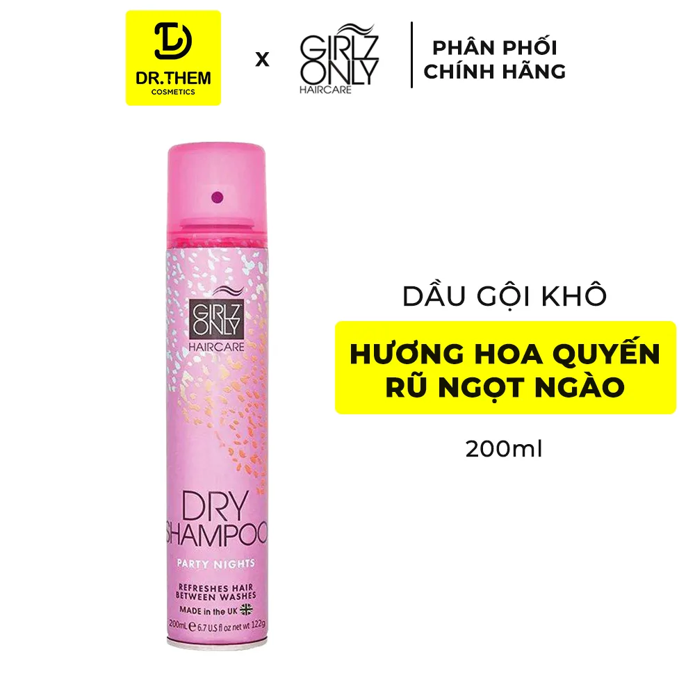 Dầu Gội Khô Girlz Only Dry Shampoo Hấp Thụ Dầu Thừa Làm Sạch Tức Thì Lưu Hương Cho Mọi Loại Tóc 100ml/200ml 8