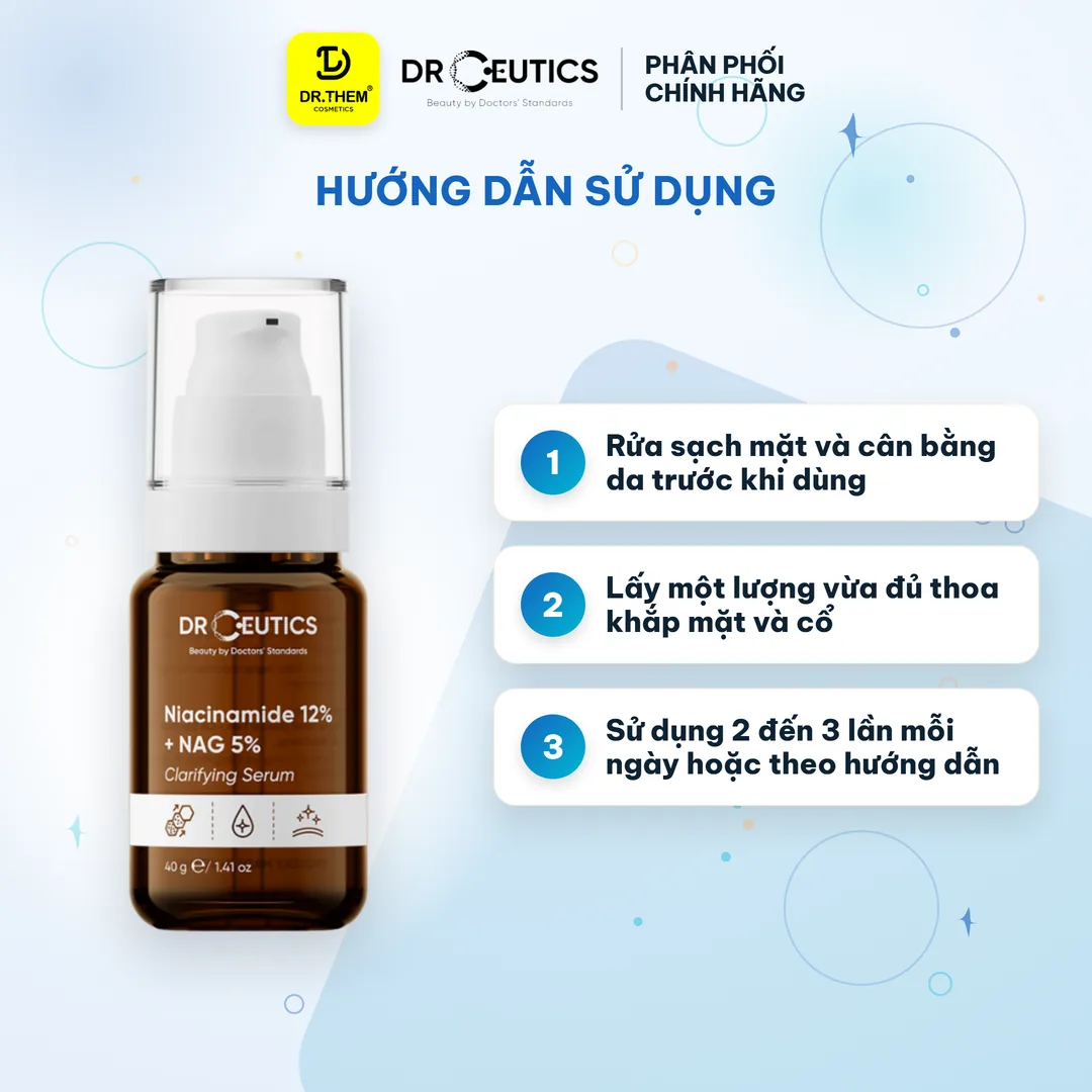 Serum Niacinamide 12% + NAG 5% DrCeutics Dưỡng Sáng Kiểm Soát Dầu Thừa 40g 3