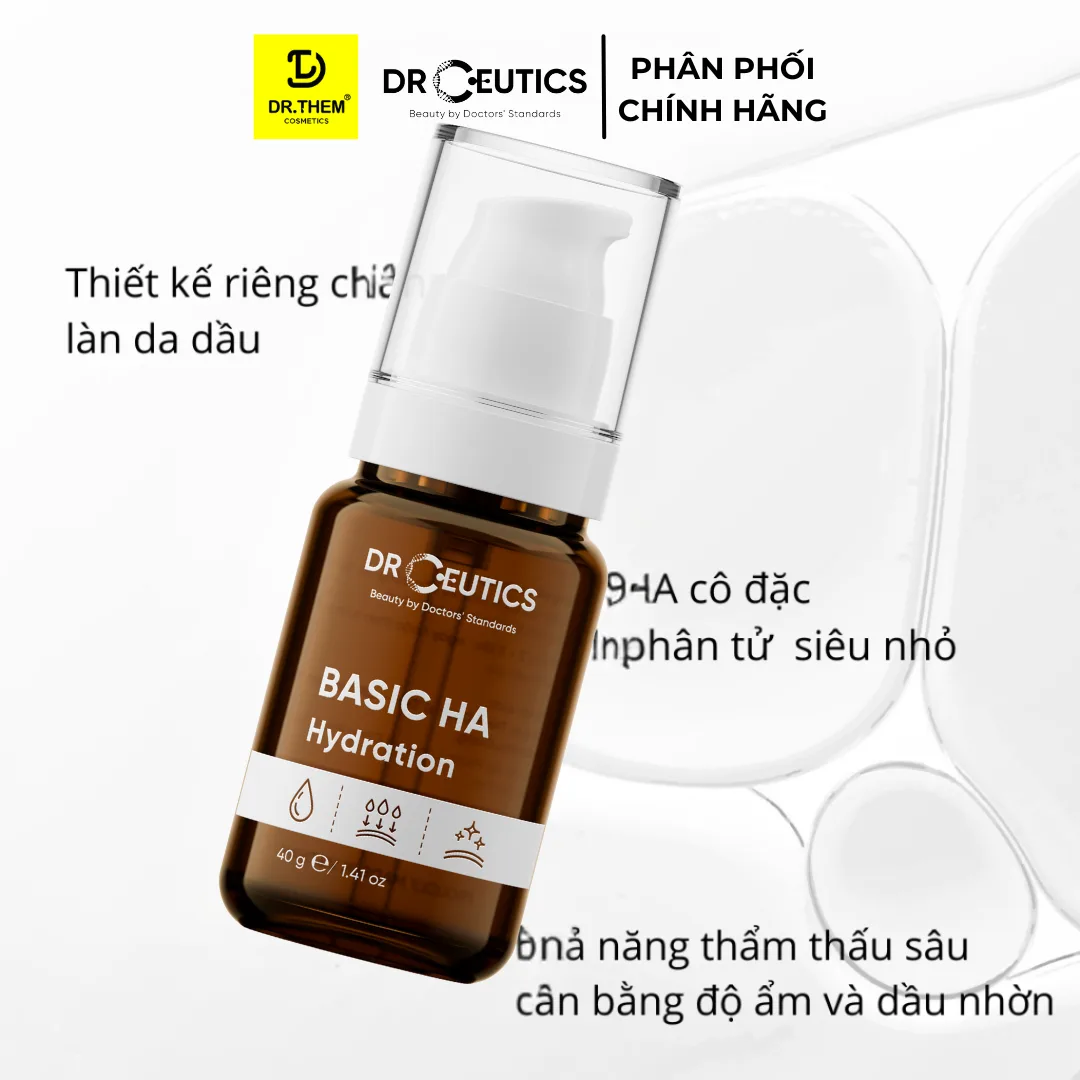 Tinh Chất DrCeutics Basic HA Hydration Serum Cấp Ẩm Sâu Cân Bằng Dầu Nhờn Cho Làn Da Dầu Mụn 40g 4