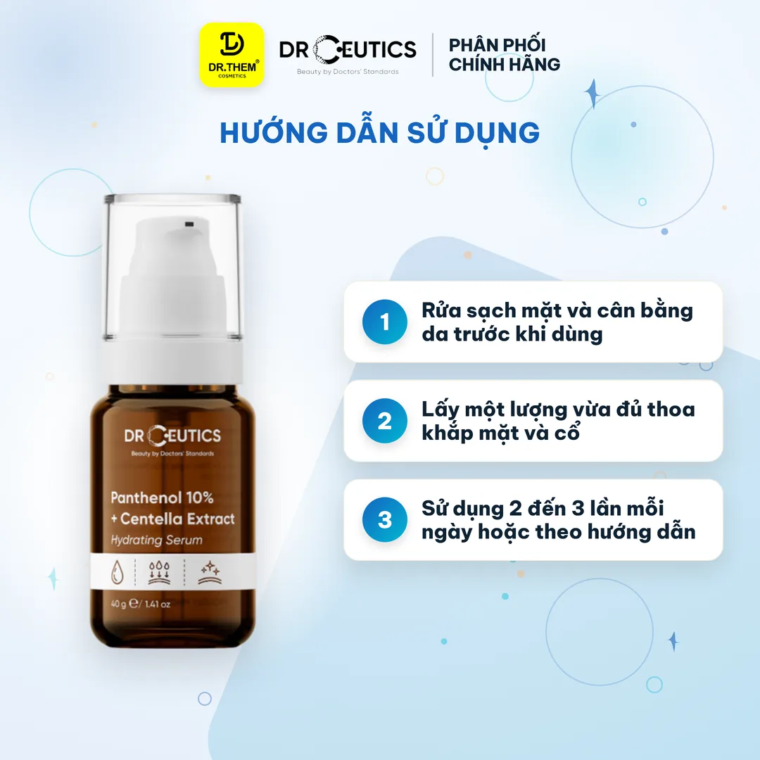 Serum B5 Panthenol 10% + Centella Extract DrCeutics Cấp Ẩm Phục Hồi Da 40g 3