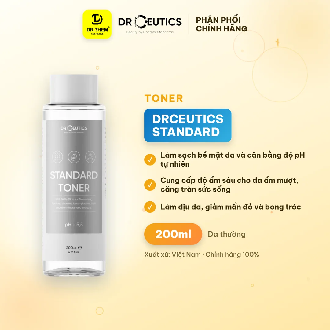 Toner DrCeutics Basic Toner Và Standard Toner Cấp Ẩm Làm Dịu Cân Bằng Da Cho Da Dầu Da Thường 200ml 3