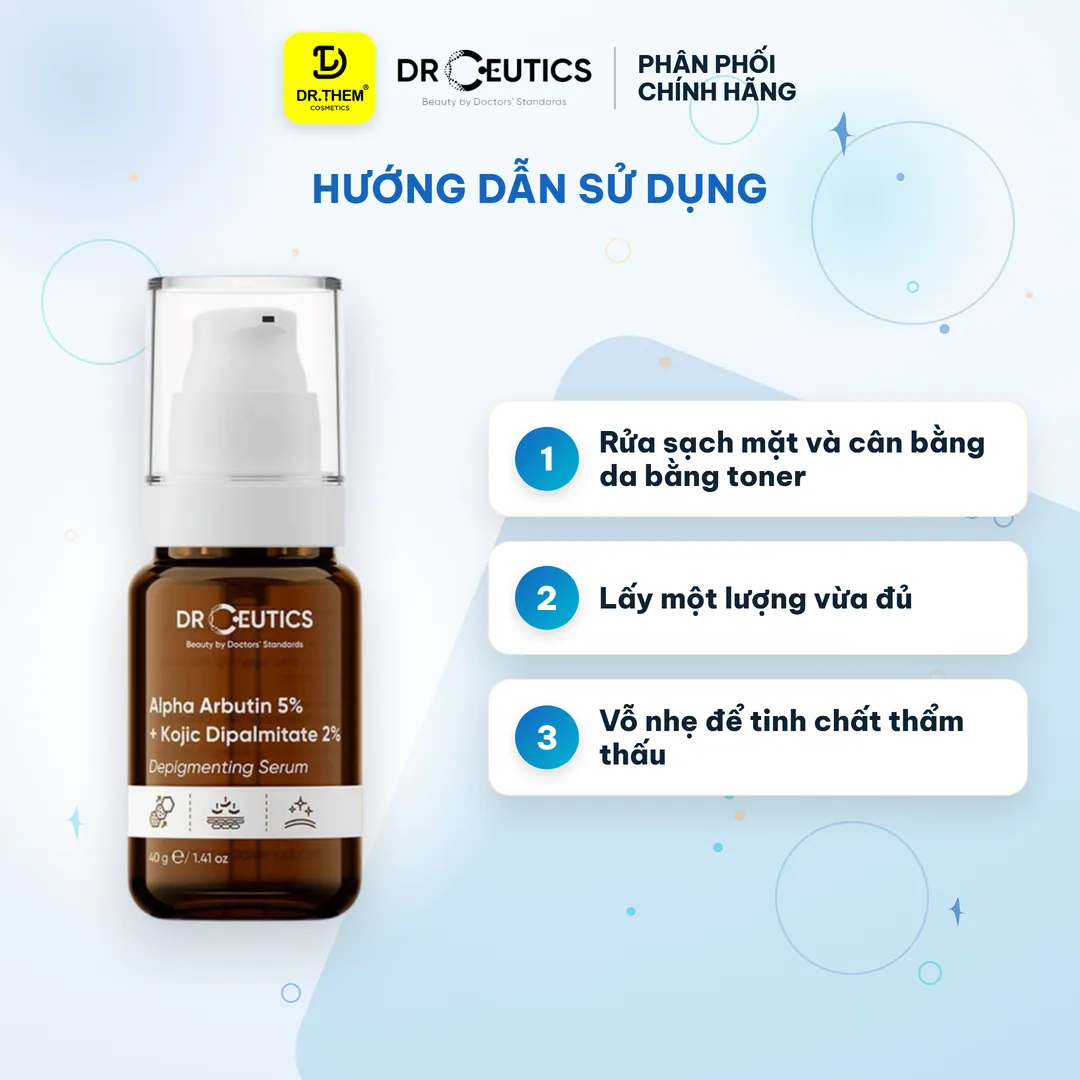 Serum DrCeutics Alpha Arbutin 5% Và Kojic Dipalmitate 2% Hỗ Trợ Làm Sáng Da Mờ Nám Cho Da Xỉn Màu 30g 5