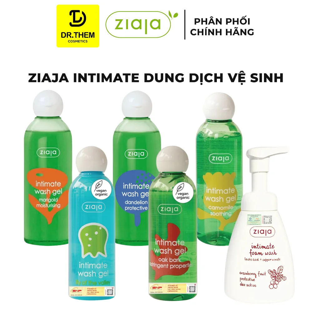 Dung Dịch Vệ Sinh Ziaja Intimate Cân Bằng pH Dịu Nhẹ Hoa Lan Chuông Vỏ Sồi Cúc La Mã Bồ Công Anh 200ml 500ml 2