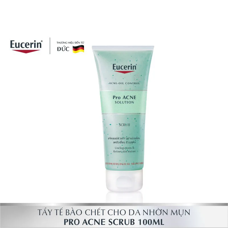 Gel Tẩy Tế Bào Chết Eucerin Pro Acne Solution Scrub Làm Sạch Sâu Thông Thoáng Lỗ Chân Lông Cho Da Dầu Mụn 100ml 4