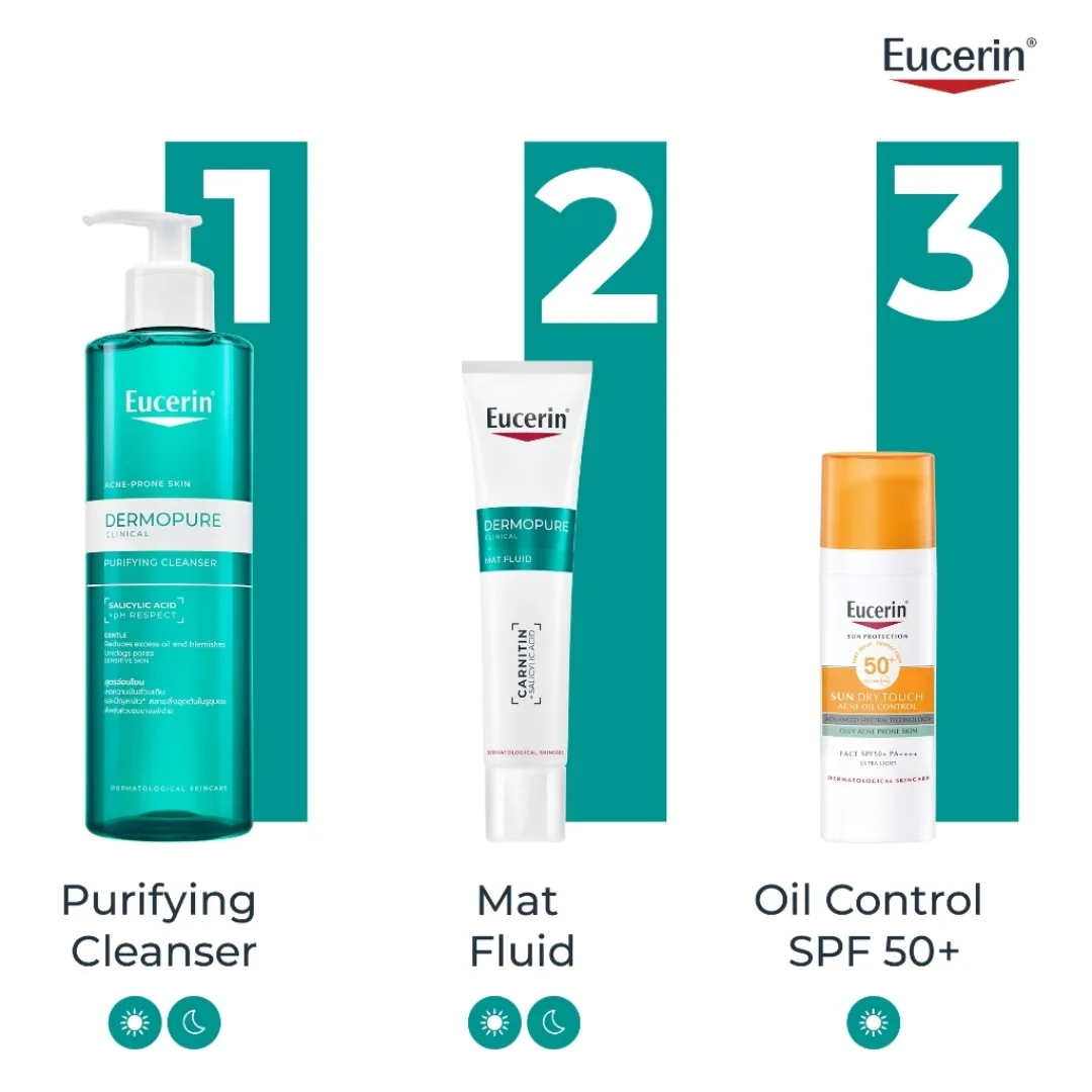 Kem Dưỡng Eucerin DermoPure Clinical Mat Fluid Kiềm Dầu Hỗ Trợ Giảm Mụn Mờ Thâm Cho Da Dầu Mụn 40ml 9