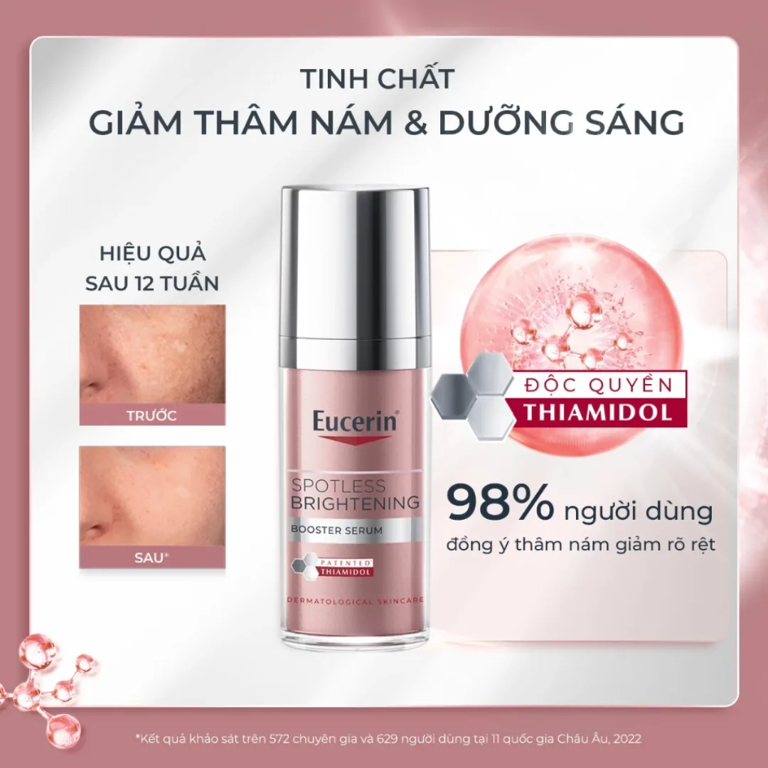 Tinh Chất Eucerin Spotless Brightening Booster Serum Thiamidol Dưỡng Sáng Da Hỗ Trợ Mờ Thâm Nám 30ml 3