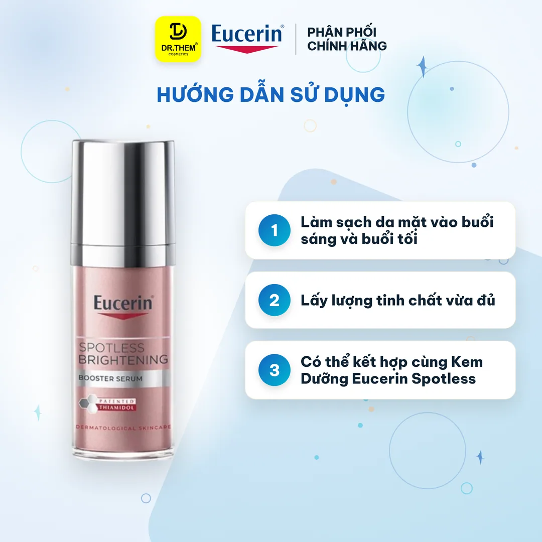 Tinh Chất Eucerin Spotless Brightening Booster Serum Thiamidol Dưỡng Sáng Da Hỗ Trợ Mờ Thâm Nám 30ml 7
