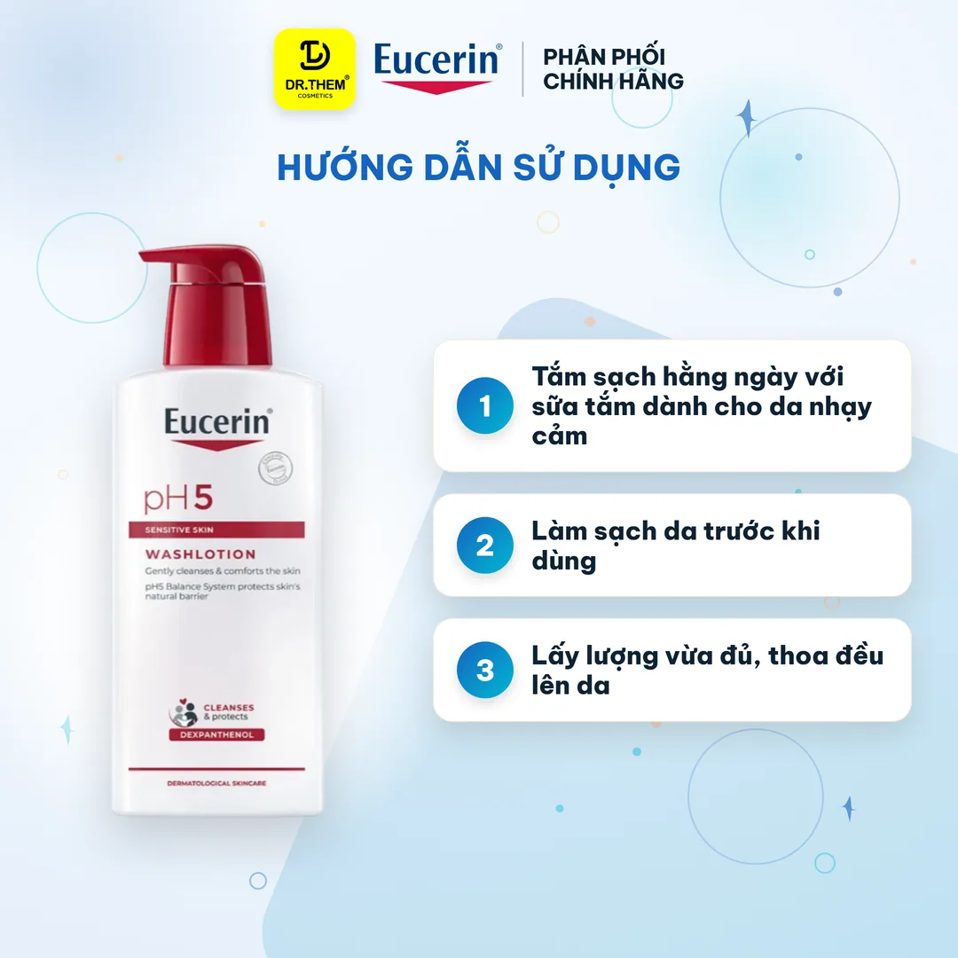 Sữa Tắm Cho Da Nhạy Cảm Eucerin pH5 Skin Resilience Washlotion 400ml 3