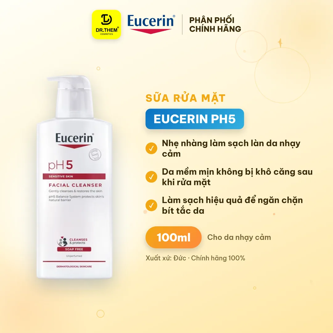 Sữa Rửa Mặt Eucerin PH5 Cho Da Nhạy Cảm 400ml - Facial Cleanser Sensitive Skin SRM