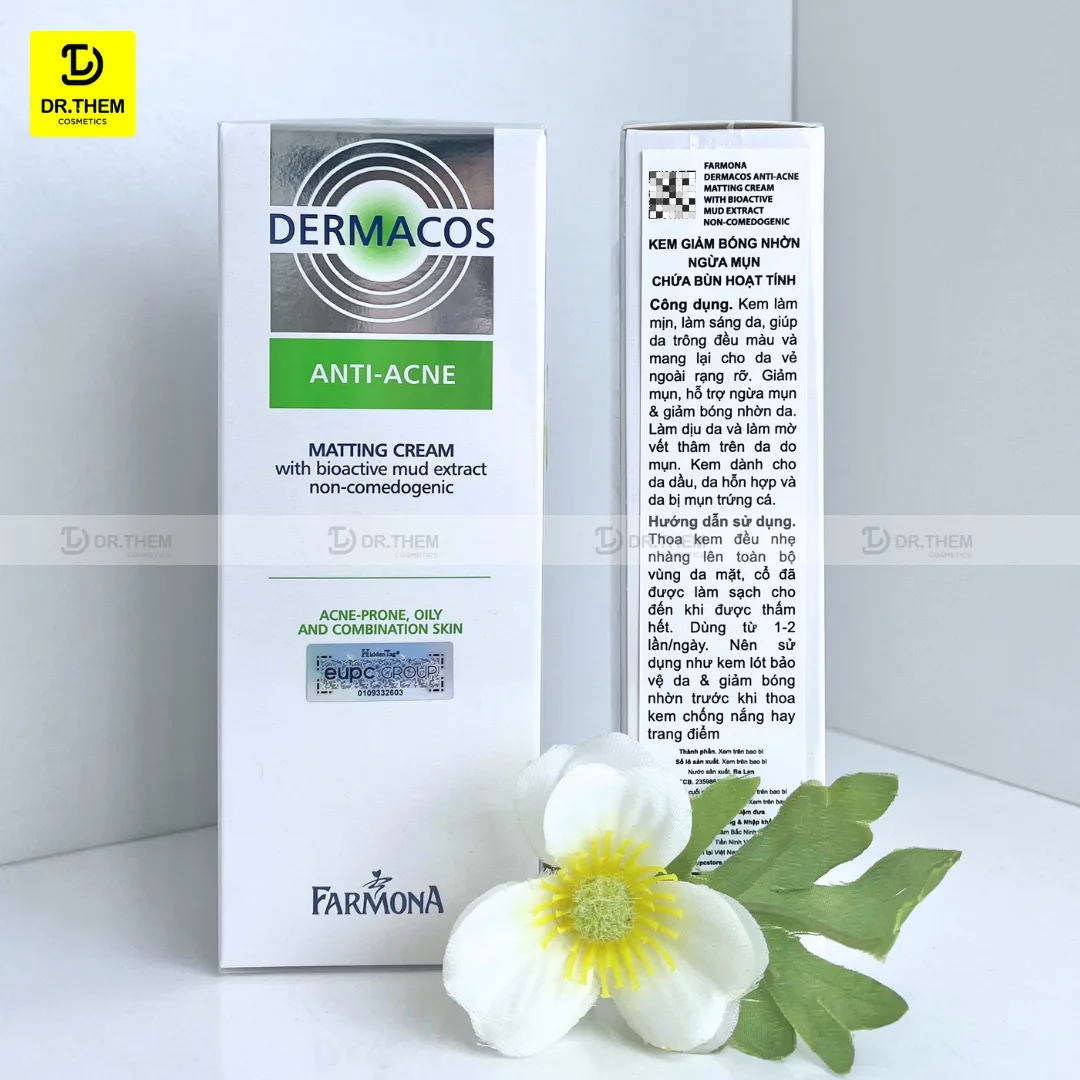 Kem Dưỡng Farmona Dermacos Anti Acne Matting Cream Giảm Bóng Nhờn Hỗ Trợ Ngừa Mụn Cho Da Dầu 50ml 7