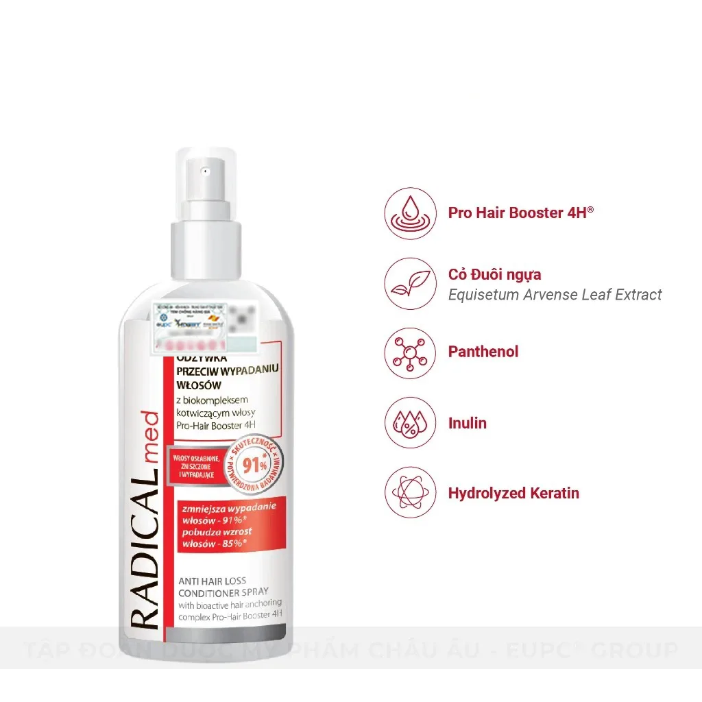 Xịt Dưỡng Tóc Farmona Radical Med Anti Hair Loss Conditioner Spray Hỗ Trợ Giảm Rụng Tóc Chắc Khỏe 200ml 6
