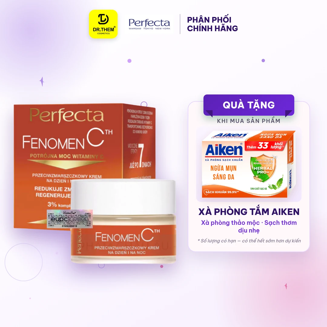 Kem Dưỡng Perfecta Fenomen C Glebokie Nawilzenie Sáng Da Dưỡng Ẩm Sâu Ngày Đêm Cho Da Khô Xỉn Màu 50ml