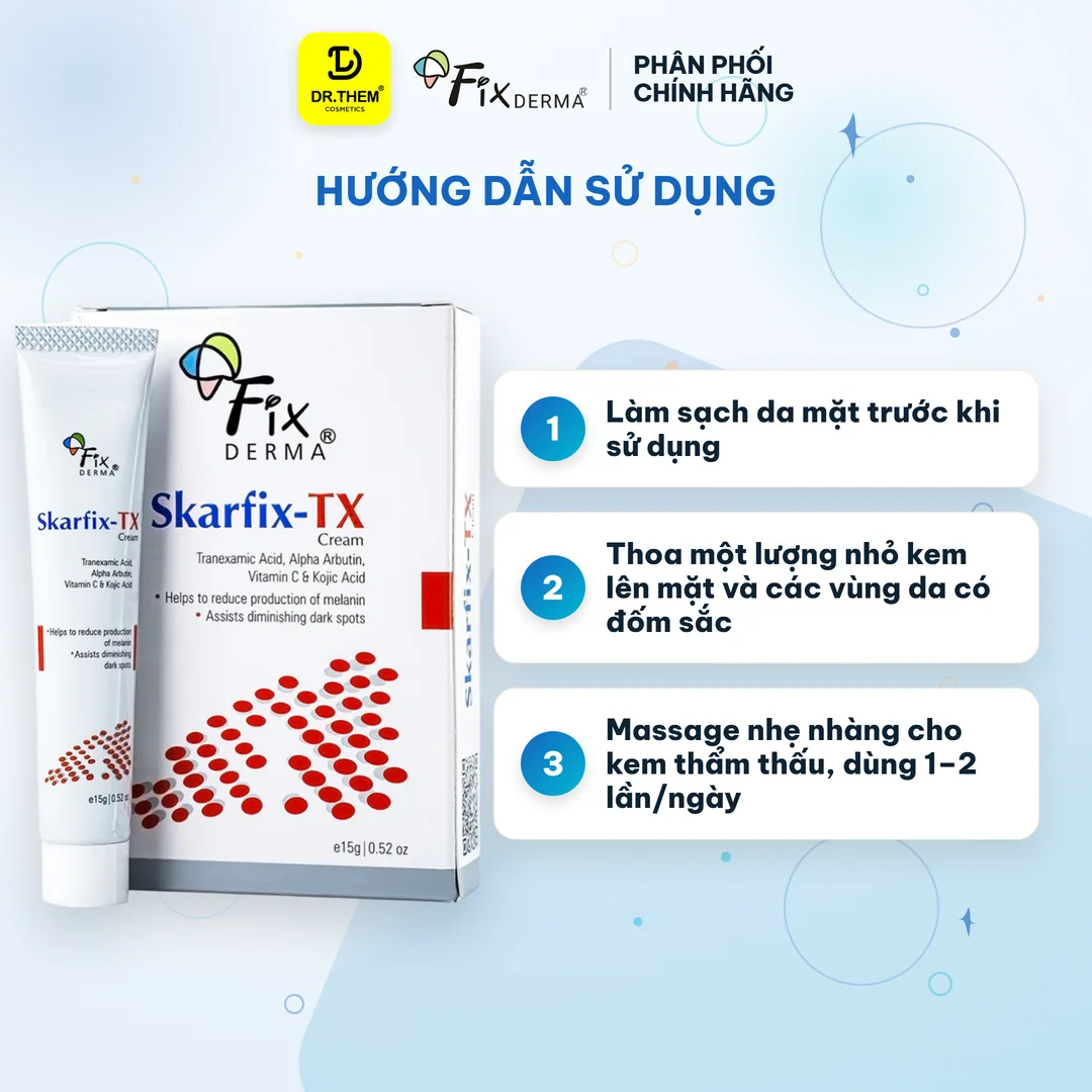 Kem Dưỡng Fixderma Skarfix Tx Cream Hỗ Trợ Làm Mờ Thâm Nám Tàn Nhang Đốm Nâu Dưỡng Sáng Da 15g 6