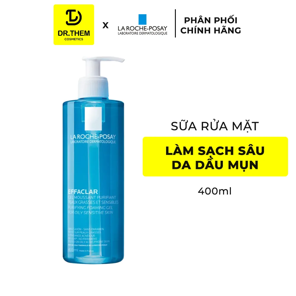 Gel Rửa Mặt La Roche Posay Effaclar Purifying Foaming Gel Làm Sạch Kiềm Dầu Cho Da Dầu Mụn Nhạy Cảm 200ml 8