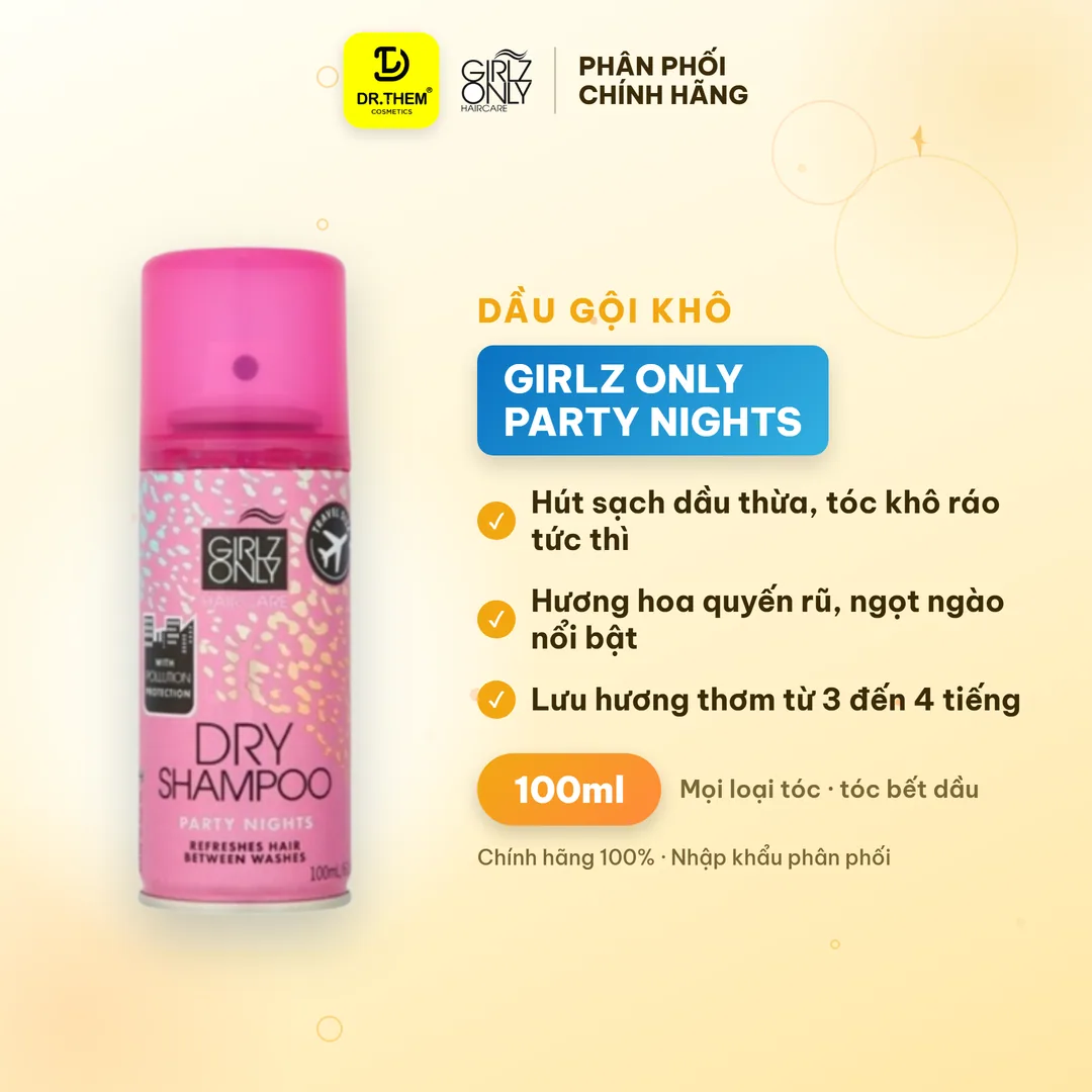 Dầu Gội Khô Girlz Only Dry Shampoo Party Nights Hương Hoa Quyến Rũ 100ml