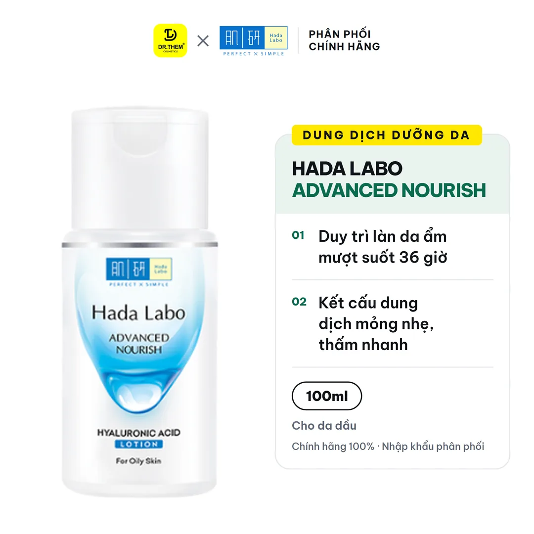 Dung Dịch Dưỡng Da Hada Labo Advanced Nourish Lotion Dưỡng Ẩm Toàn Diện Cho Da Dầu 100ml