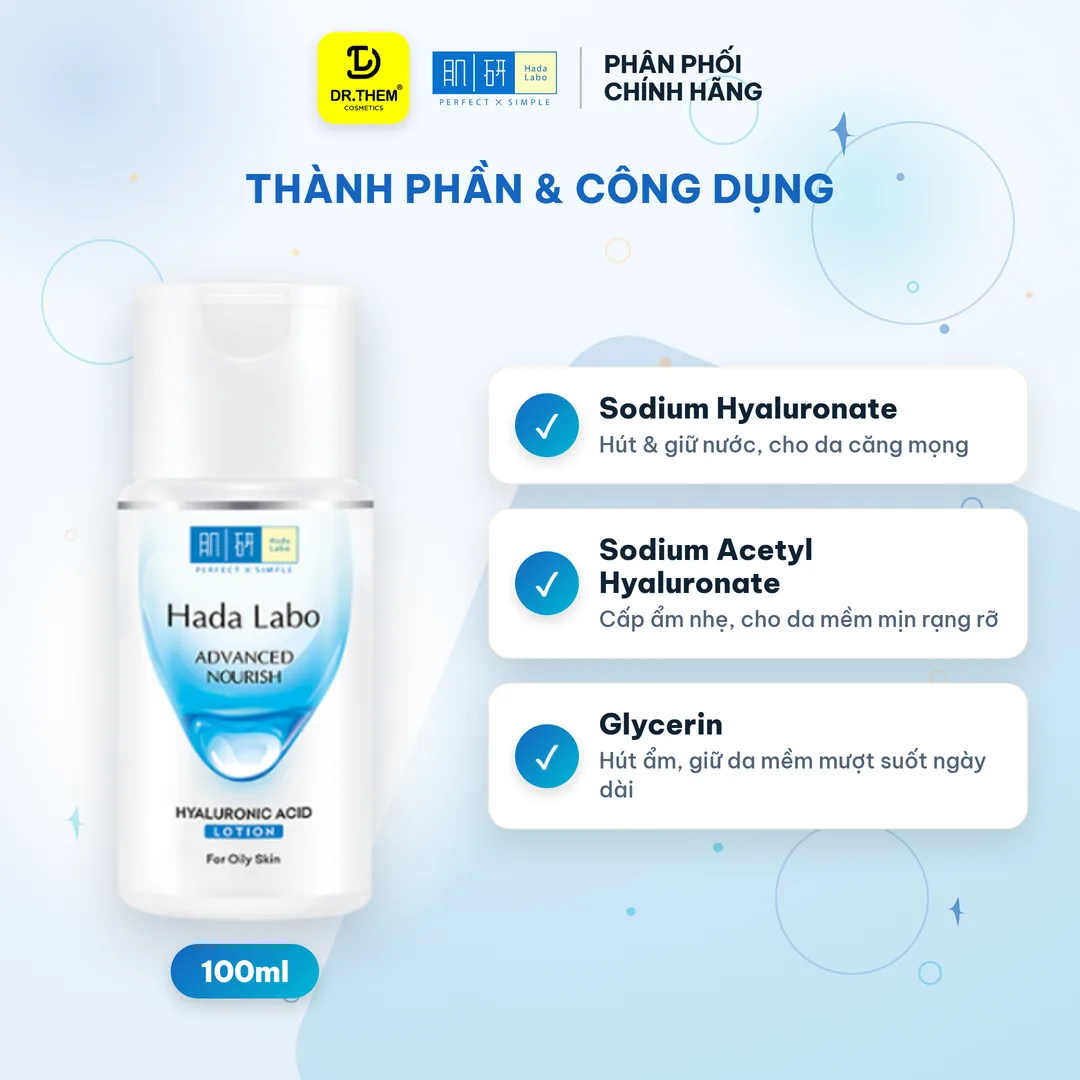 Dung Dịch Dưỡng Da Hada Labo Advanced Nourish Lotion Dưỡng Ẩm Toàn Diện Cho Da Dầu 100ml 2