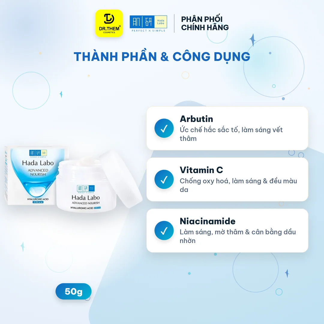 Kem Dưỡng Ẩm Hada Labo Advanced Nourish Cream Hệ 5 Loại HA Làm Dịu Da Cấp Ẩm Sâu 12 Giờ Cho Da Khô Nhạy Cảm 50g 7
