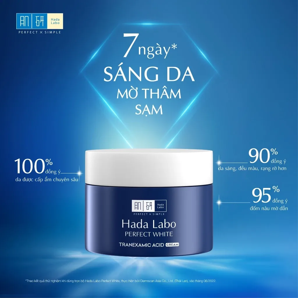 Kem Dưỡng Trắng Hada Labo Perfect White Tranexamic Acid Cream Khóa Ẩm Sáng Da Hỗ Trợ Mờ Thâm Sạm Cho Mọi Loại Da 50g 2