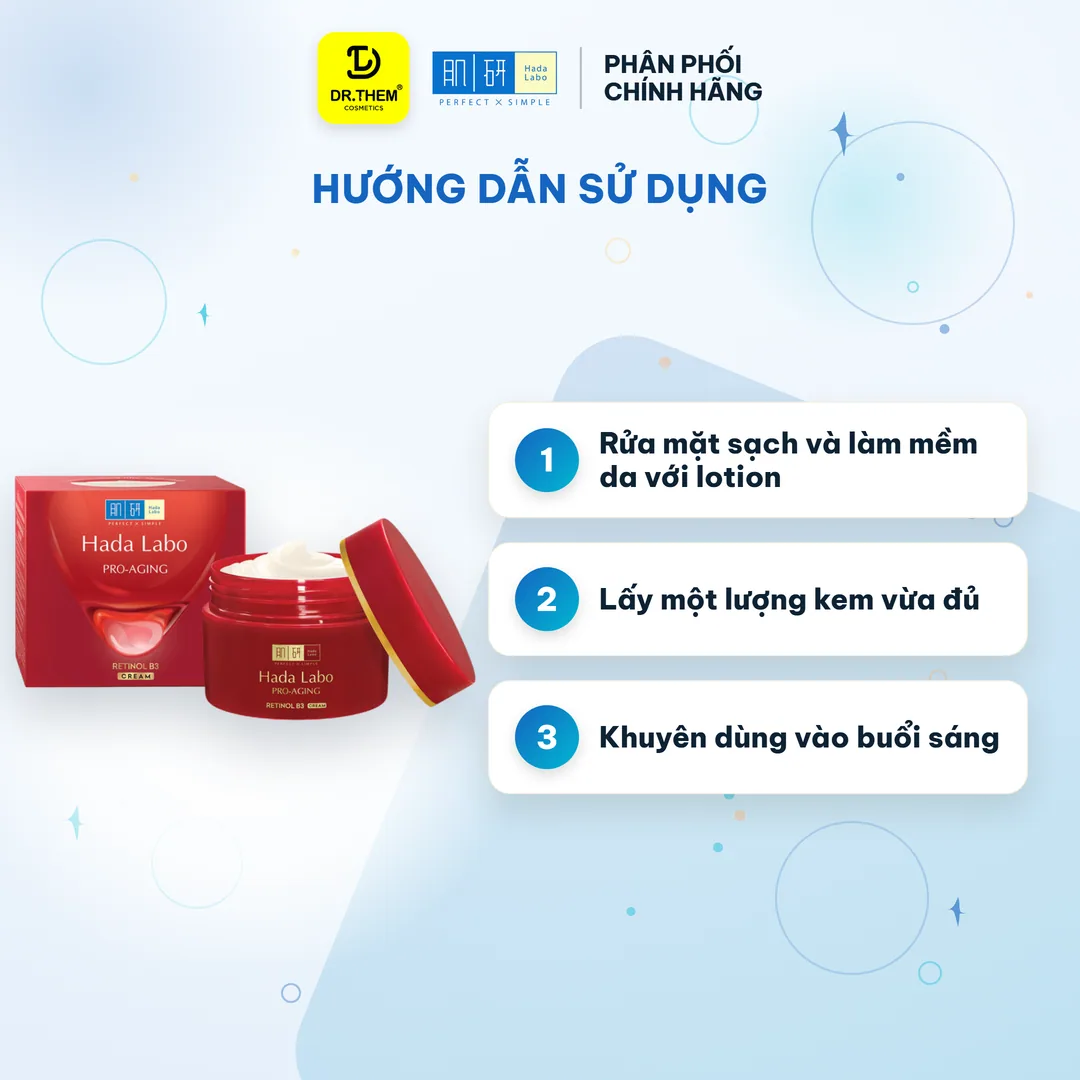 Kem Dưỡng Hada Labo Pro-Aging Retinol B3 Cream Hỗ Trợ Cải Thiện Lão Hóa Mờ Nếp Nhăn Săn Chắc Da 50g 9