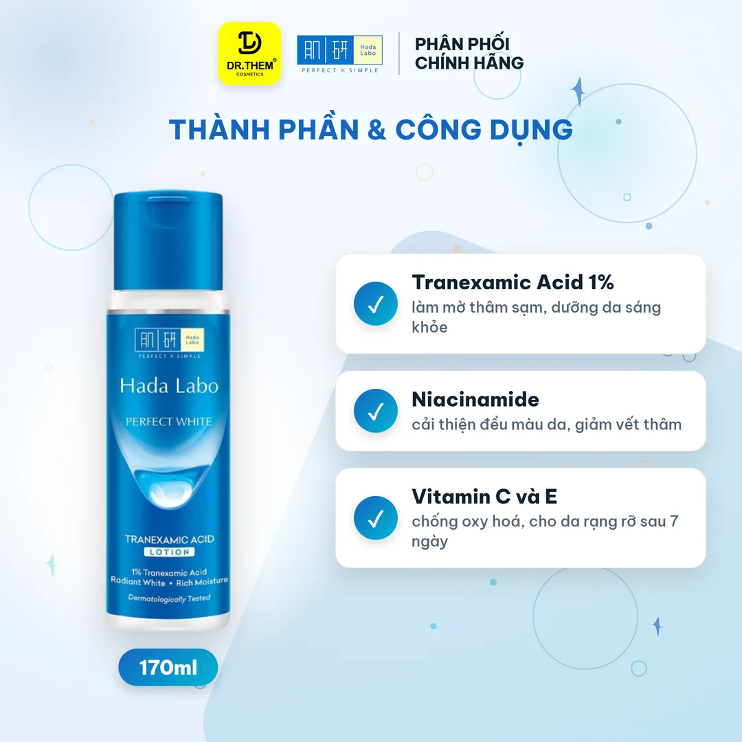 Dung Dịch Dưỡng Trắng Hada Labo Perfect White Tranexamic Acid Lotion 2