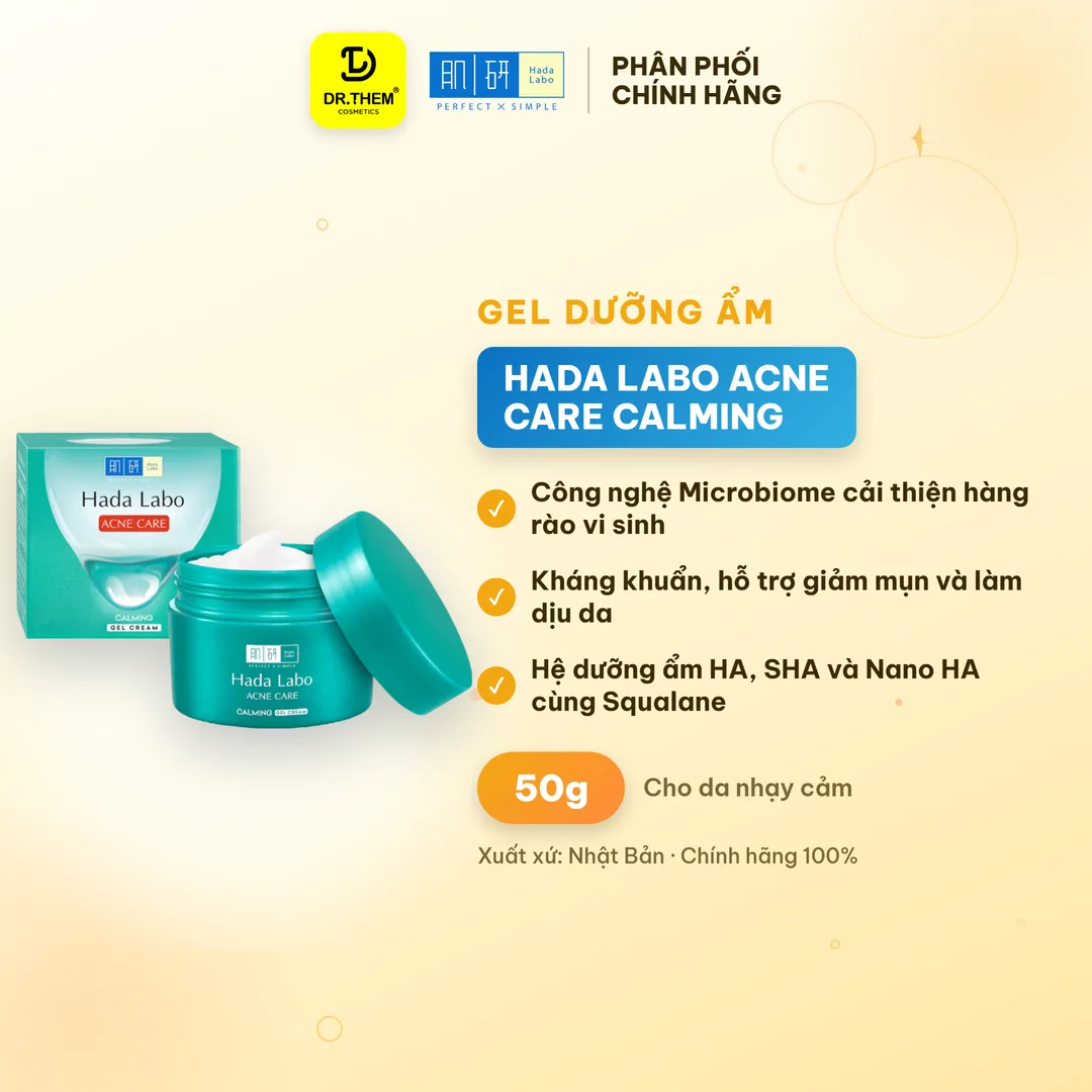 Gel Dưỡng Ẩm Hada Labo Acne Care Calming Gel Cream Ngừa Mụn Làm Dịu Cấp Ẩm Cho Da Mụn Da Nhạy Cảm 50g