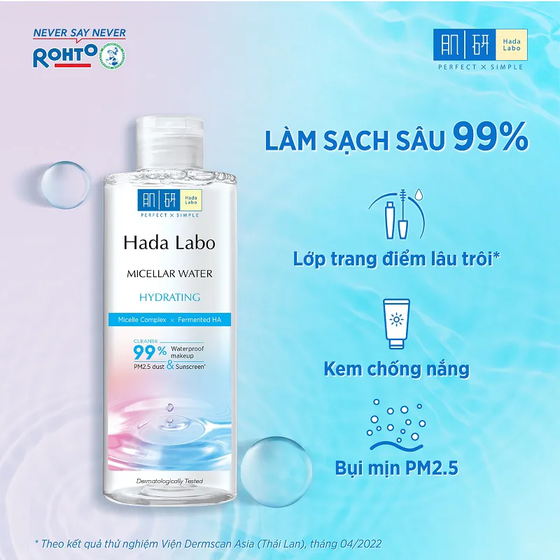 Nước Tẩy Trang Hada Labo Micellar Water Hydrating Làm Sạch Sâu Dưỡng Ẩm HA Cho Mọi Loại Da 240ml 2