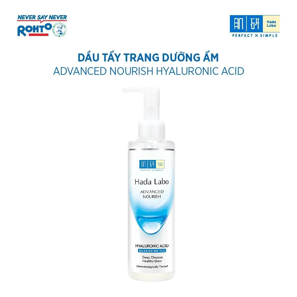 Dầu Tẩy Trang Hada Labo Advanced Nourish Cleansing Oil Làm Sạch Sâu Dưỡng Ẩm Dầu Ô Liu Và 4X HA 200ml 3