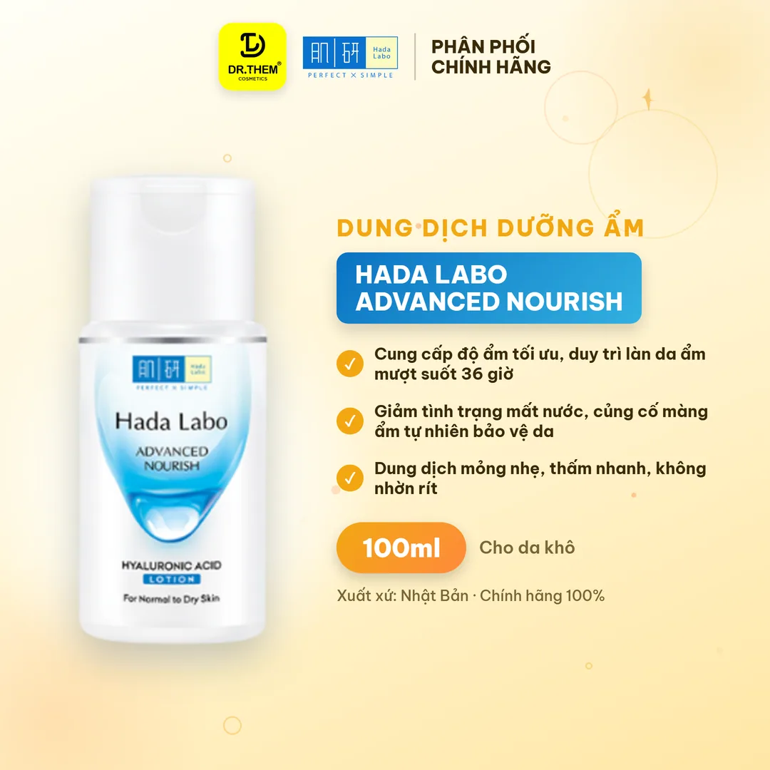 Dung Dịch Dưỡng Ẩm Hada Labo Advanced Nourish Hyaluronic Acid Lotion Cho Da Thường & Da Khô 100ml