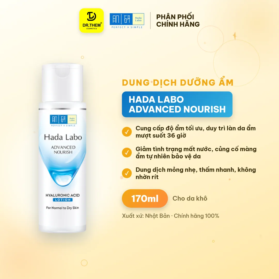 Dung Dịch Dưỡng Ẩm Hada Labo Advanced Nourish Hyaluronic Acid Lotion Cho Da Thường & Da Khô 170ml
