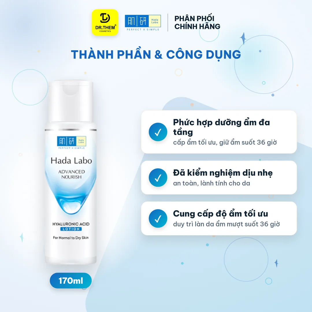 Dung Dịch Dưỡng Ẩm Hada Labo Advanced Nourish Hyaluronic Acid Lotion Cho Da Thường & Da Khô 170ml 2
