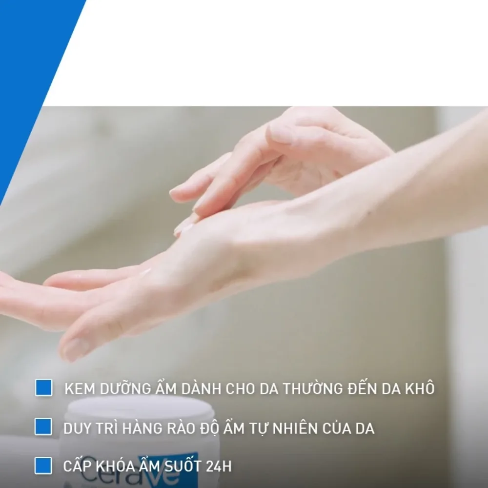 Kem Dưỡng Ẩm CeraVe Moisturising Cream Phục Hồi Hàng Rào Độ Ẩm Cho Da Khô Đến Rất Khô 50ml 340g 454g 4