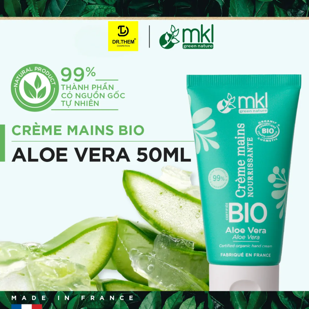 Kem Dưỡng Tay Và Móng Hữu Cơ MKL Green Nature Hand Cream Ecocert Dưỡng Ẩm Mềm Mịn Không Nhờn Rít 50ml 5