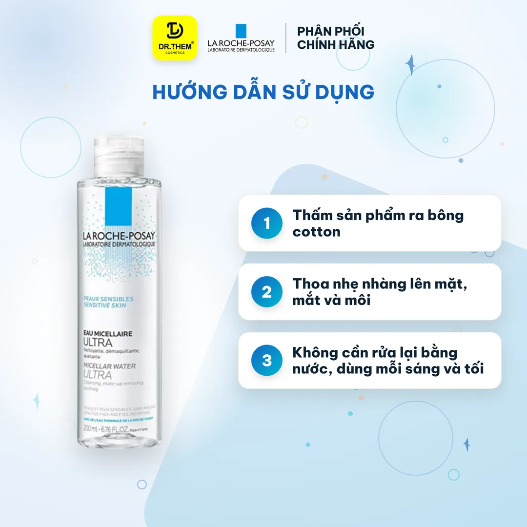 Nước Tẩy Trang La Roche-Posay Micellar Water Ultra Sensitive Cho Da Nhạy Cảm 200ml 3