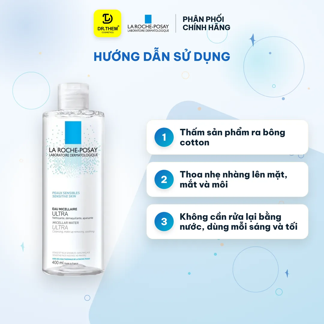 Nước Tẩy Trang La Roche-Posay Micellar Water Ultra Sensitive Cho Da Nhạy Cảm 400ml 3