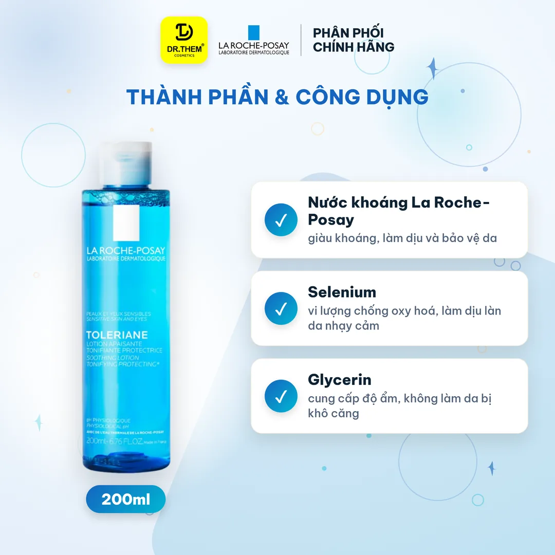 Nước Cân Bằng Giàu Khoáng La Roche-Posay Toleriane Lotion Làm Dịu Cân Bằng Da Cho Da Nhạy Cảm 200ml 2