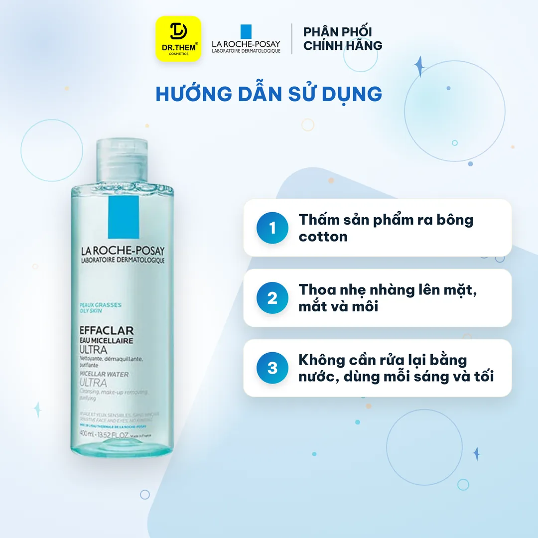 Nước Tẩy Trang La Roche-Posay Effaclar Micellar Water Cho Da Dầu Mụn 400ml 3