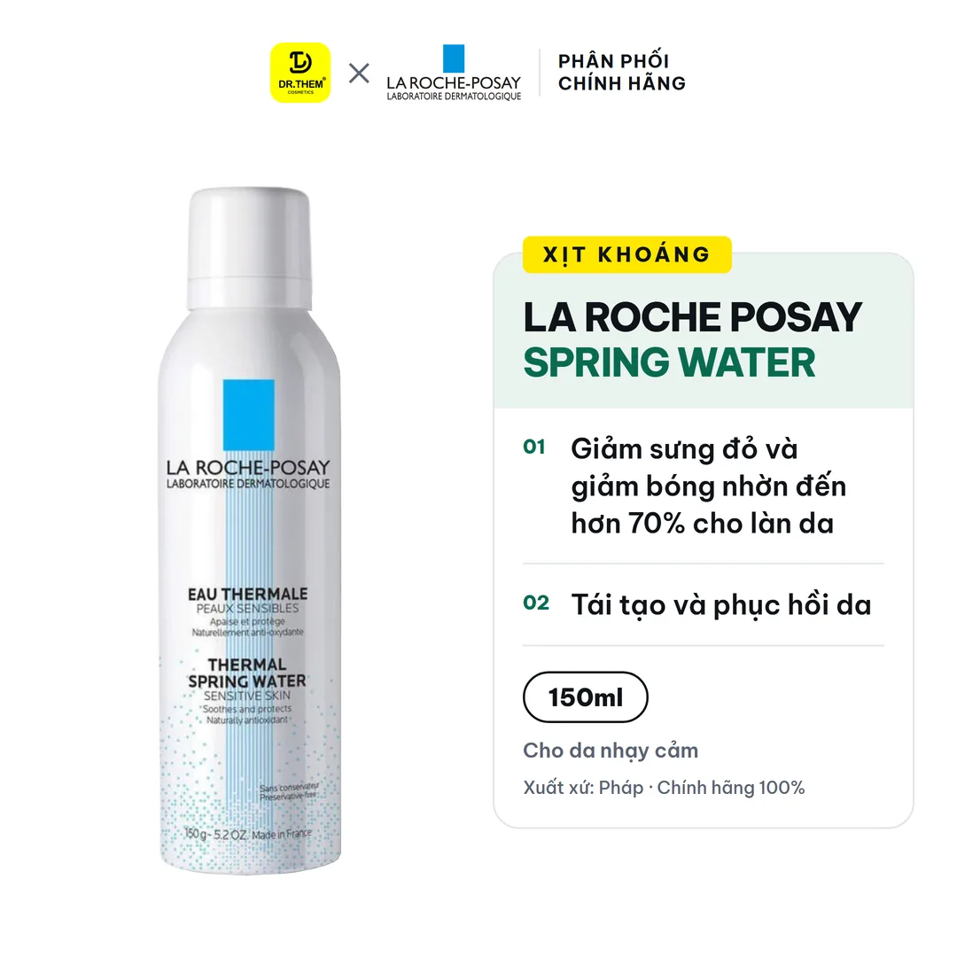 Xịt Khoáng La Roche Posay Thermal Spring Water Sensitive Skin Làm Dịu Và Bảo Vệ Da Nhạy Cảm 50ml 150ml