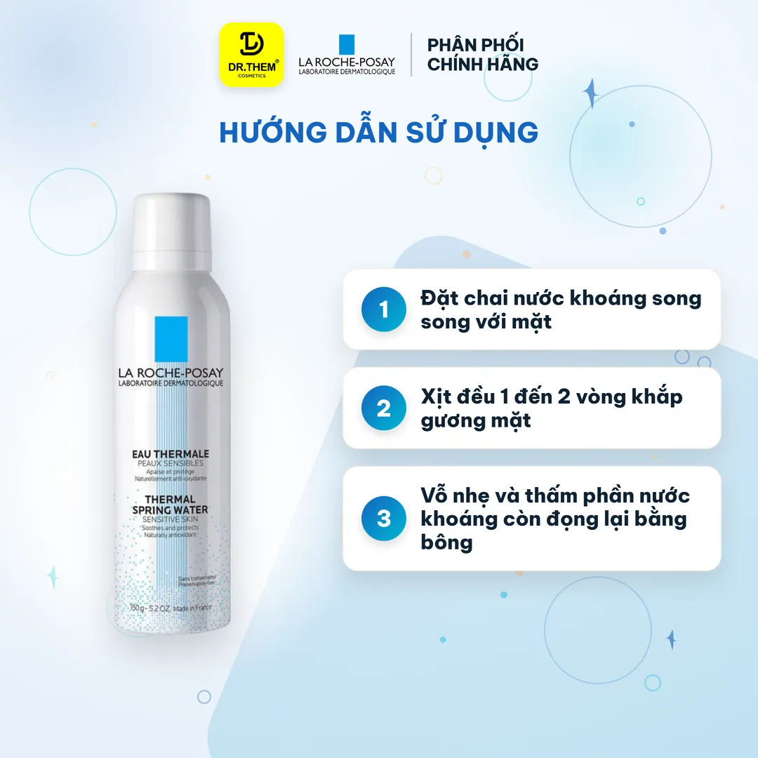 Xịt Khoáng La Roche Posay Thermal Spring Water Sensitive Skin Làm Dịu Và Bảo Vệ Da Nhạy Cảm 50ml 150ml 6