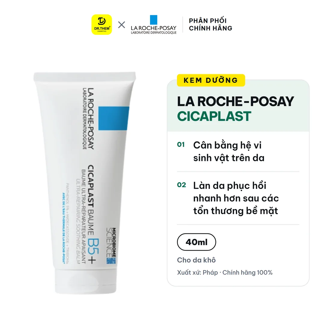 Kem Dưỡng La Roche-Posay Cicaplast Baume B5+ Ultra Repairing Soothing Balm Hỗ Trợ Phục Hồi Làm Dịu Da Kích Ứng 40ml