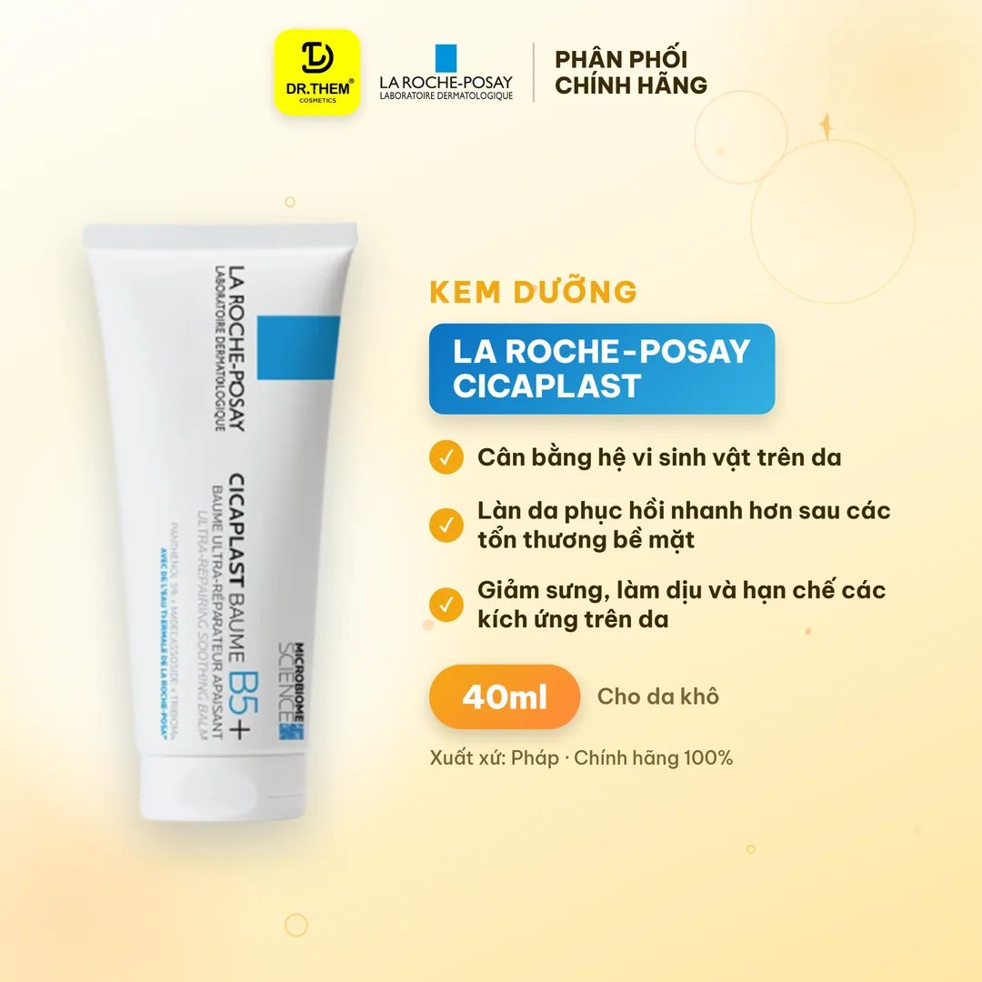 Kem Dưỡng La Roche-Posay Cicaplast Baume B5+ Ultra Repairing Soothing Balm Hỗ Trợ Phục Hồi Làm Dịu Da Kích Ứng 40ml