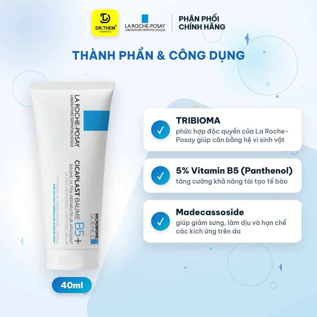 Kem Dưỡng La Roche-Posay Cicaplast Baume B5+ Ultra Repairing Soothing Balm Hỗ Trợ Phục Hồi Làm Dịu Da Kích Ứng 40ml 7