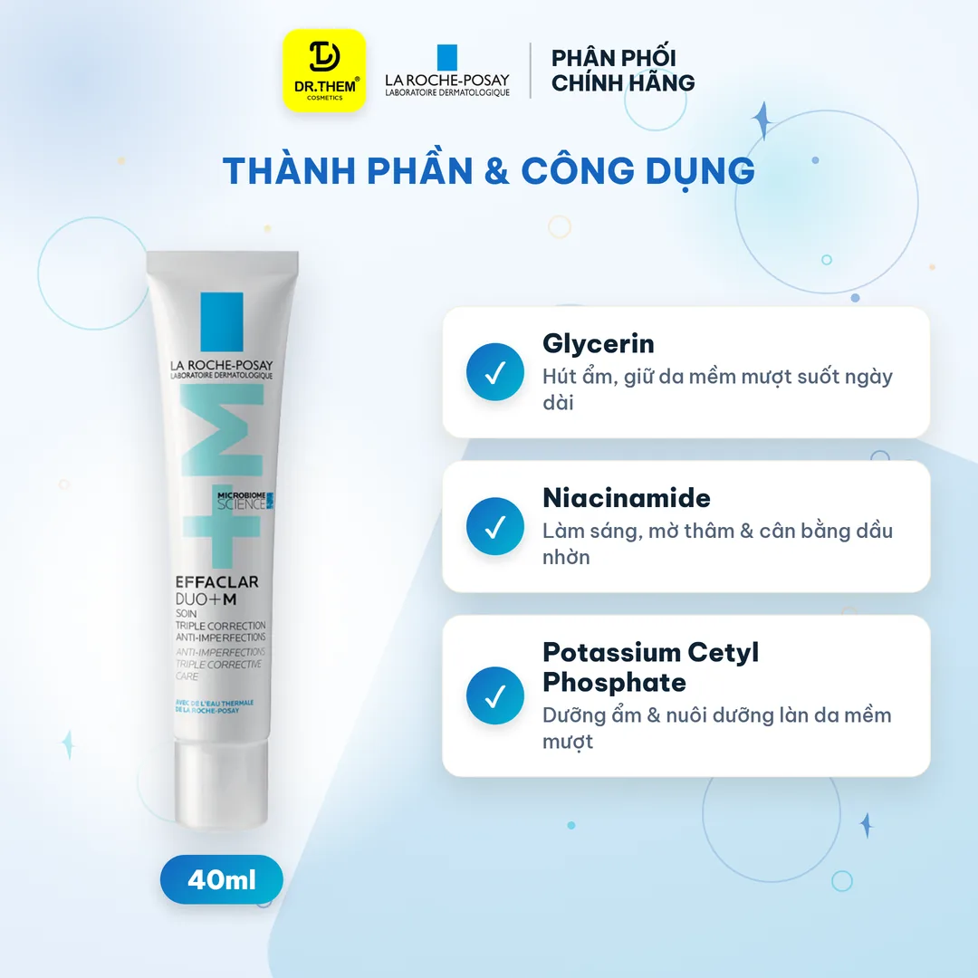 Kem Dưỡng La Roche-Posay Effaclar Duo+ M Giảm Mụn Hiệu Quả 40ml 2