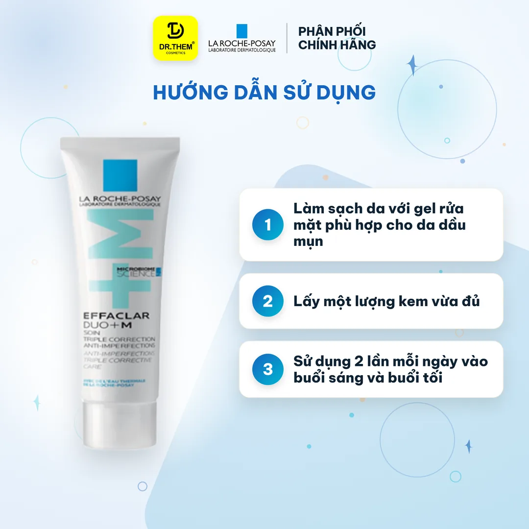 Kem Dưỡng La Roche-Posay Effaclar Duo+ M Hỗ Trợ Giảm Mụn Giảm Thâm Kiềm Dầu Cho Da Dầu Mụn 7.5ml 3