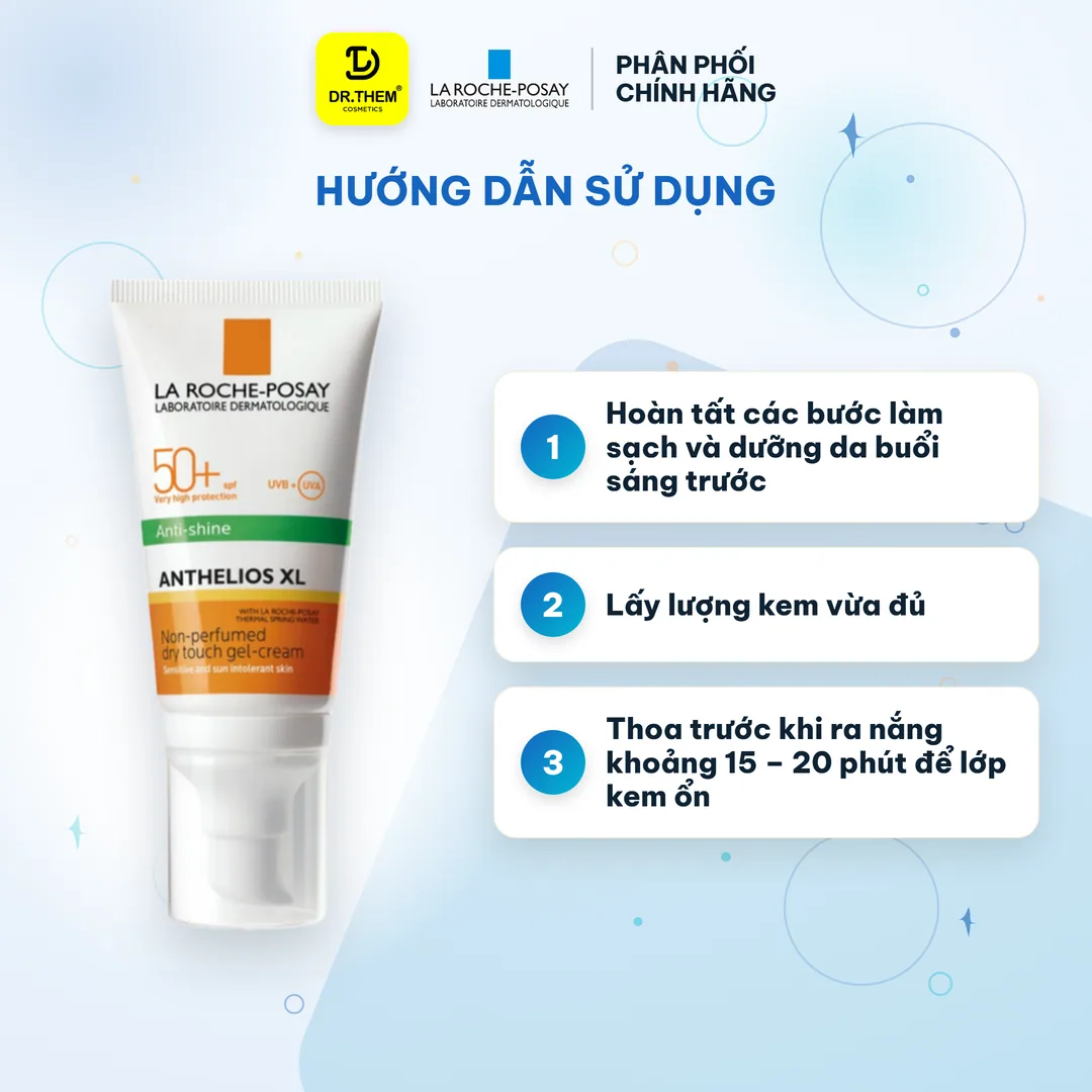 Kem Chống Nắng La Roche-Posay Anthelios UV Mune 400 Oil Control Gel-Cream SPF50+ PA++++ Nâng Tone Kiềm Dầu Cho Da Dầu 50ml 4