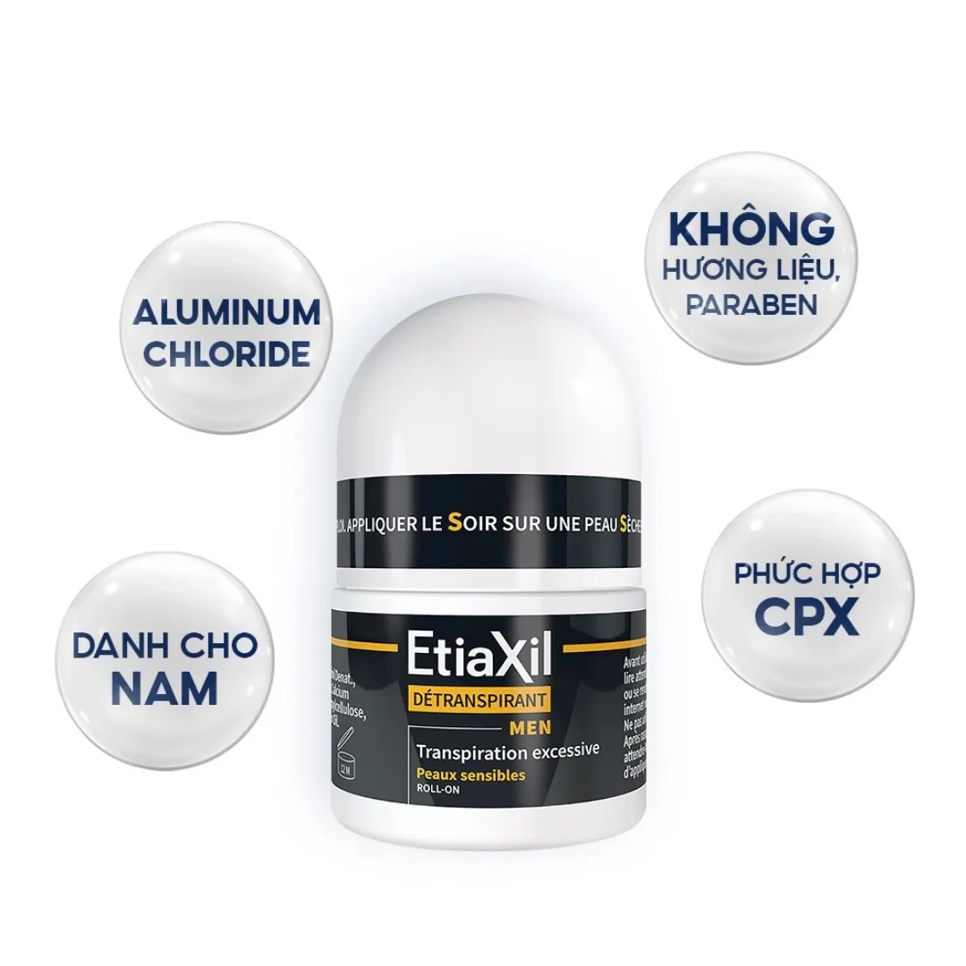 Lăn Khử Mùi Etiaxil Ngăn Mồ Hôi Chuyên Sâu Hiệu Quả 3 Đến 5 Ngày Cho Da Nhạy Cảm Và Da Thường 15ml/50ml 2