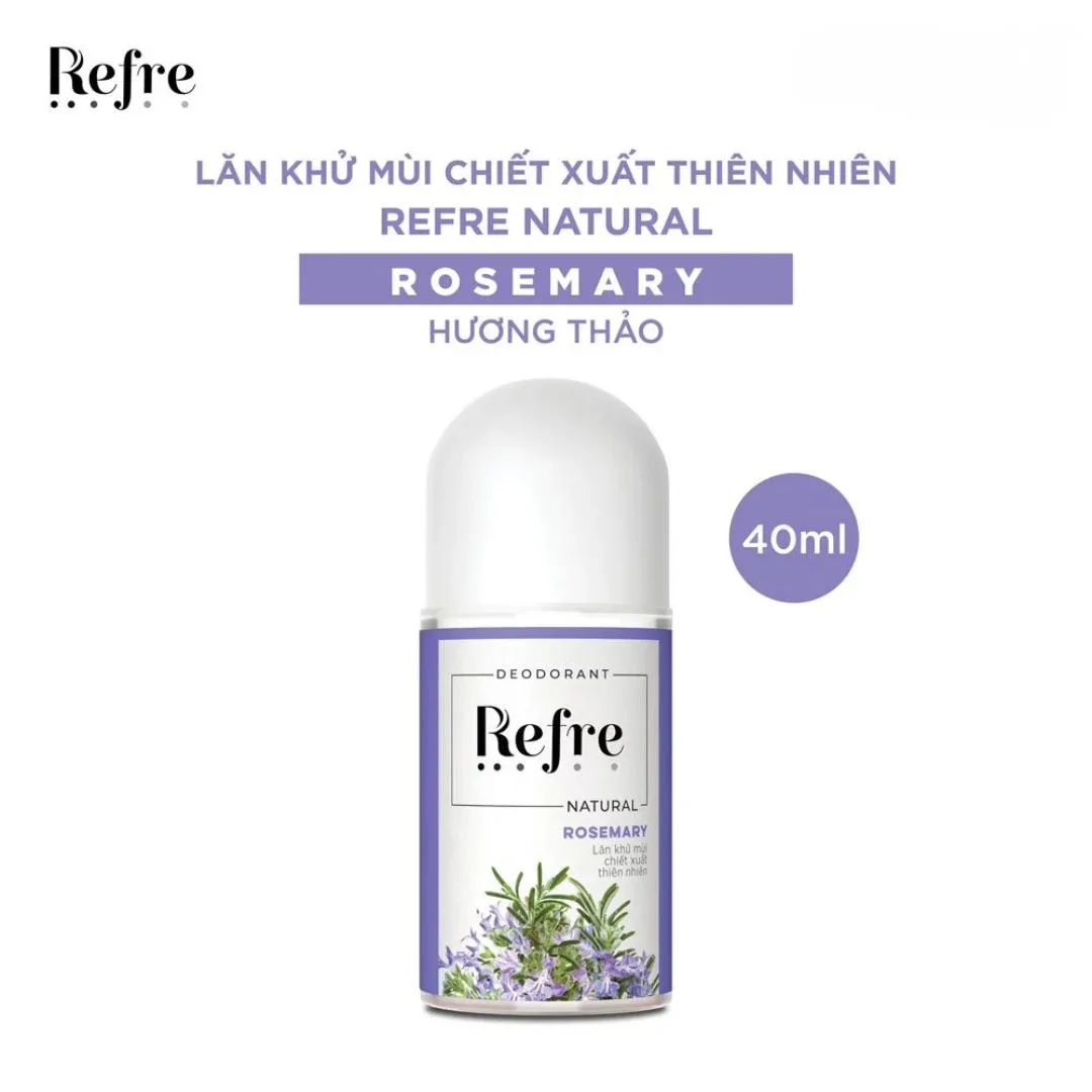 Lăn Khử Mùi Refre Natural Chiết Xuất Thiên Nhiên Khử Mùi Giảm Tiết Mồ Hôi 48H Dịu Nhẹ Không Cồn 40ml 6